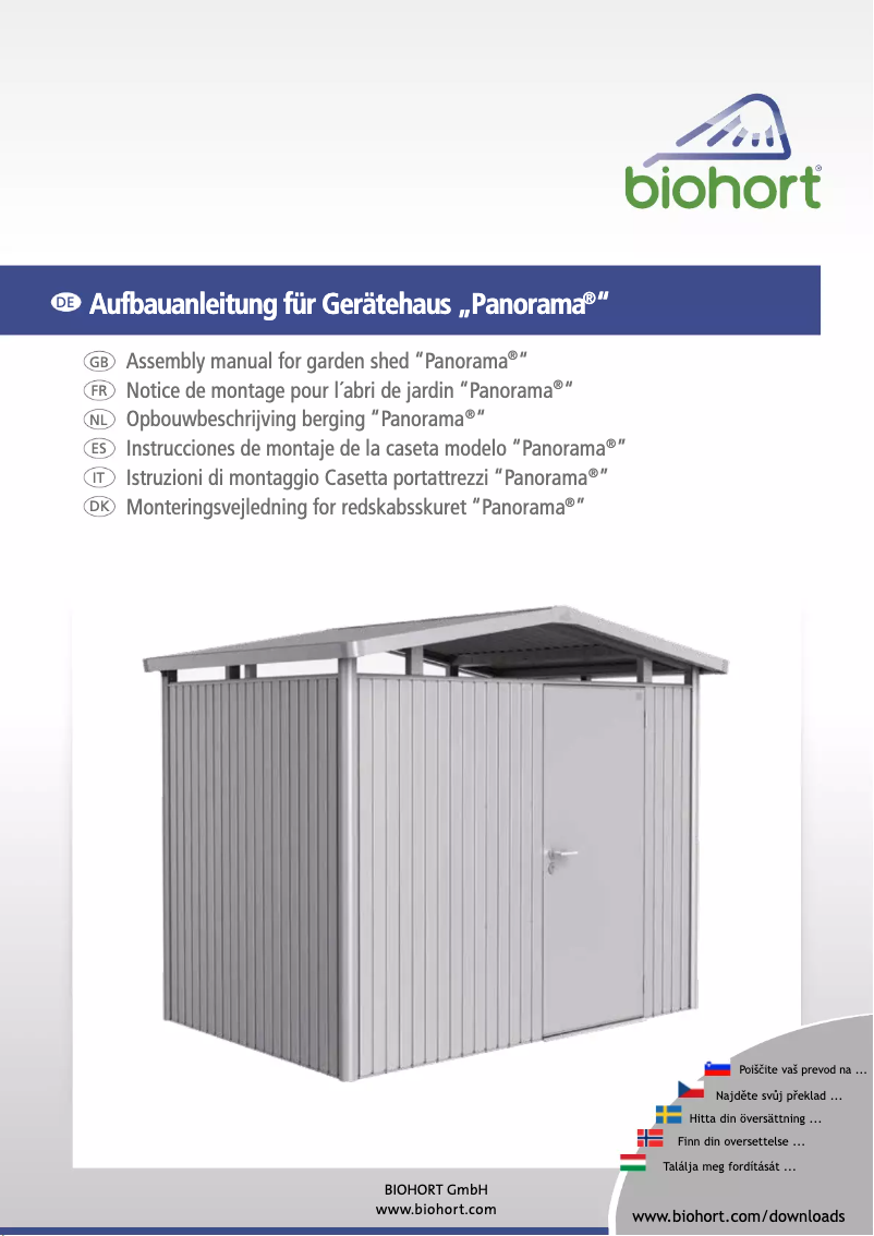 Página 1 del manual Manual de usuario Biohort Panorama