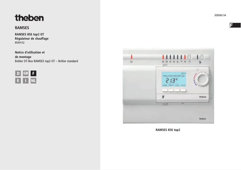 Image de la première page du manuel de l'appareil RAMSES 856 top2 OT