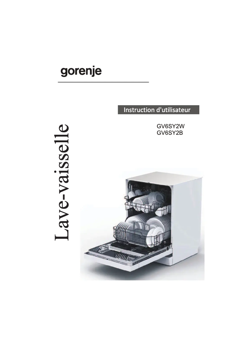 Page 1 de la notice Manuel utilisateur Gorenje GV6SY2B