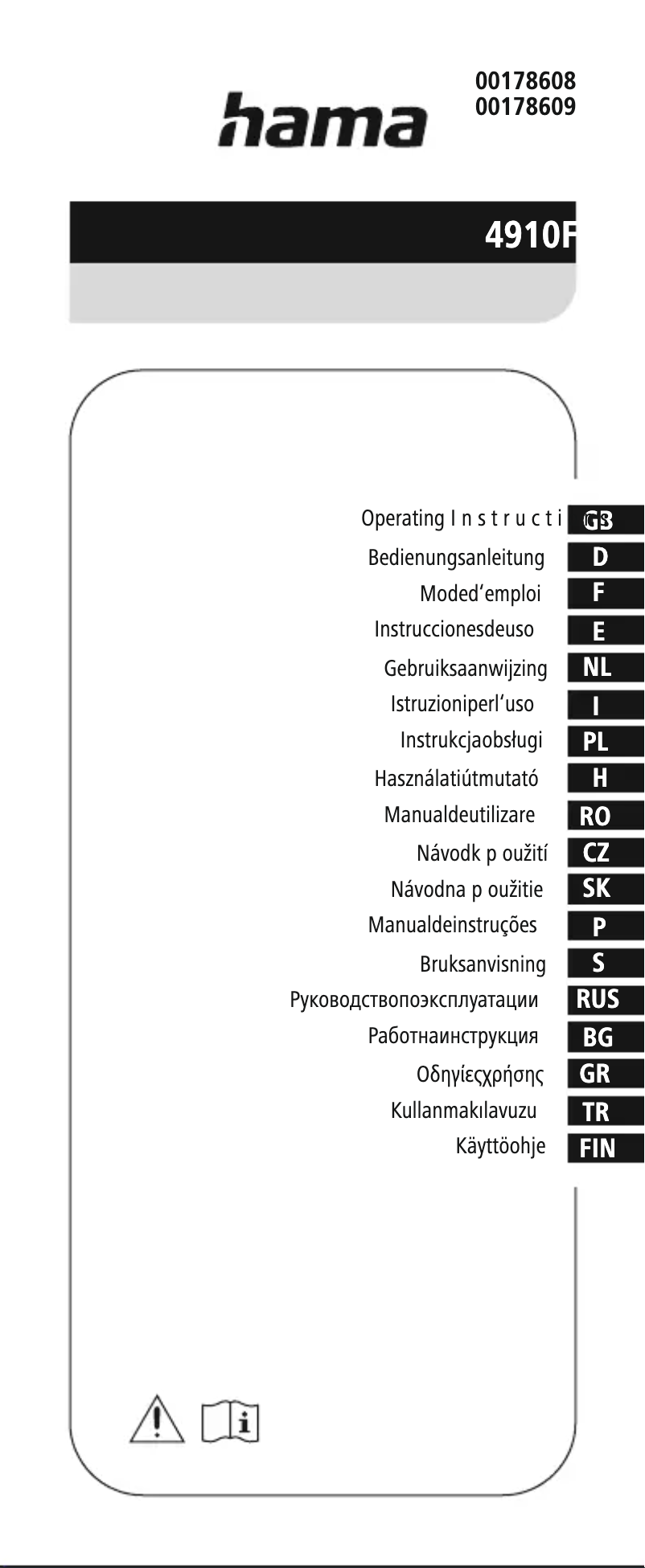 Page 1 de la notice Instructions de sécurité Hama Fit Watch 4910