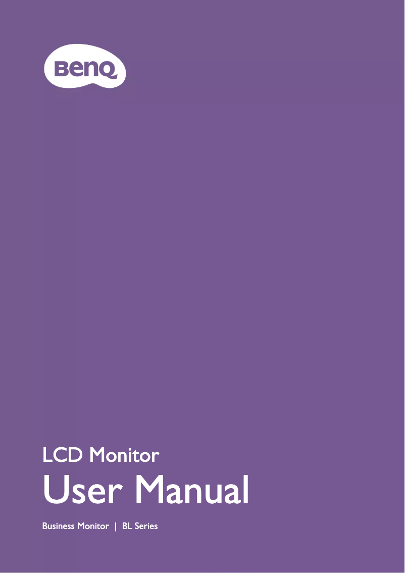 Page n°1 - Manuel utilisateur BenQ BL2480T