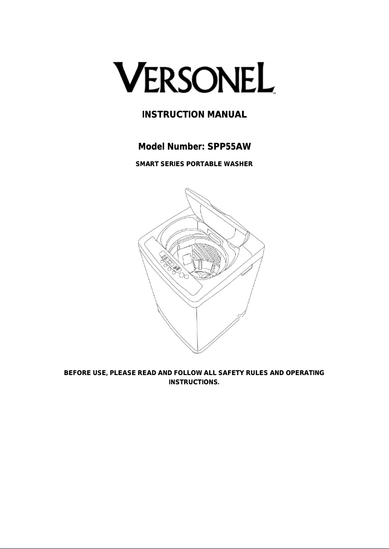 Page n°1 - Manuel utilisateur Versonel SPP55AW