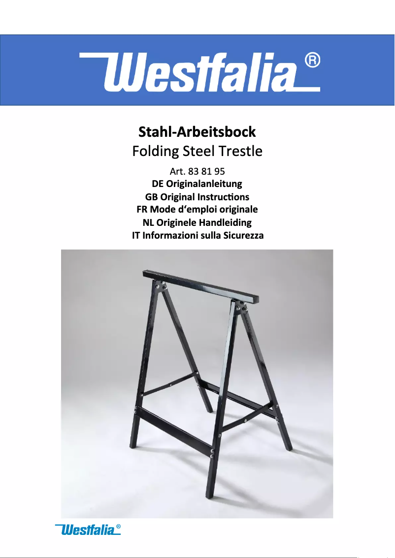 Image de la première page du manuel de l'appareil 838195