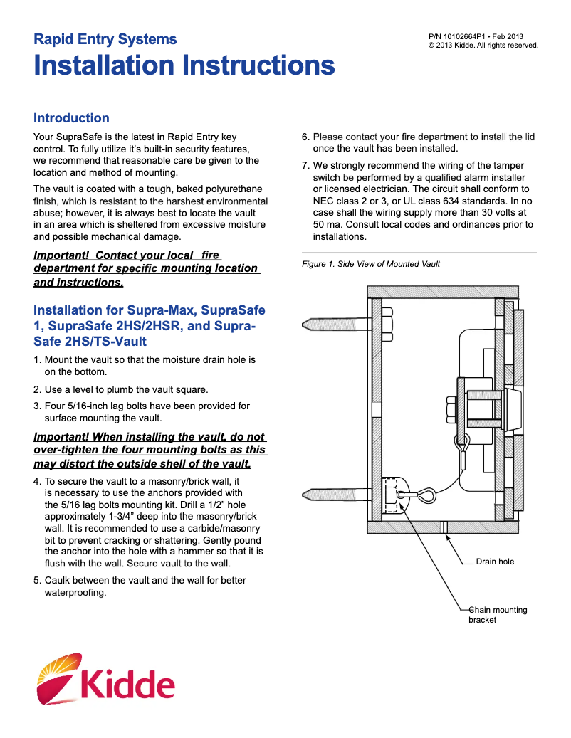 Page n°1 - Manuel utilisateur Kidde SupraSafe 2HS
