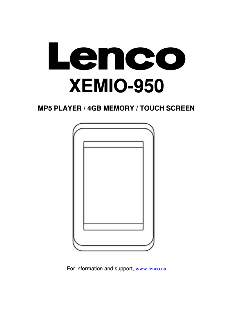 Image de la première page du manuel de l'appareil Xemio-950
