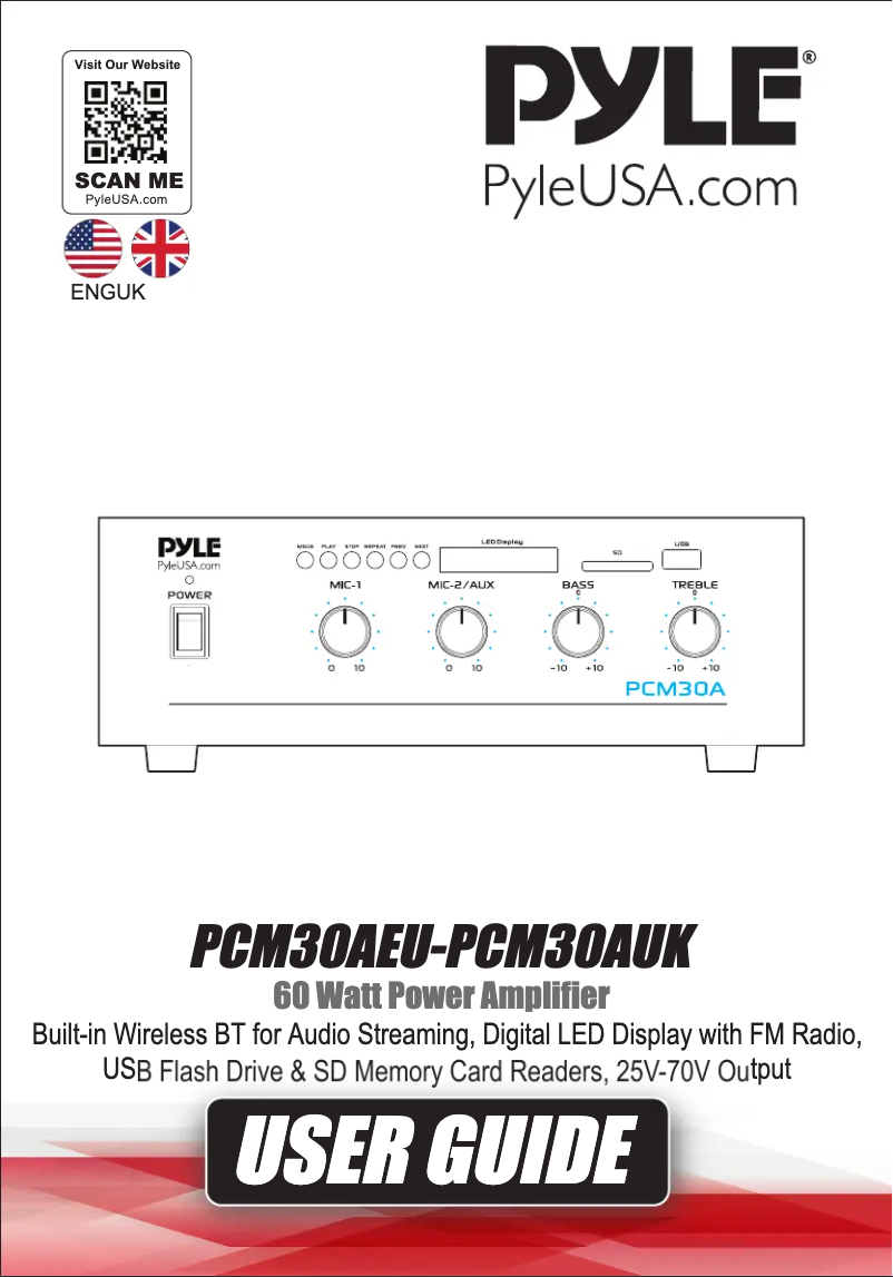 Page n°1 - Manuel utilisateur Pyle PCM30A