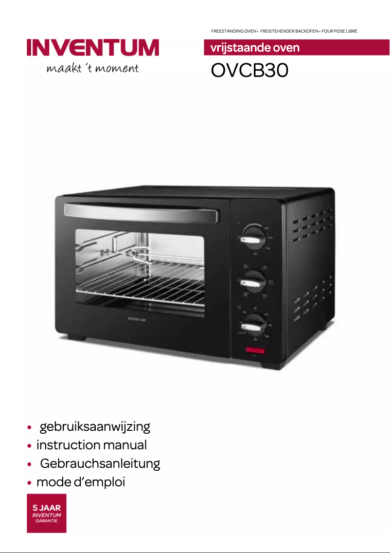Image de la première page du manuel de l'appareil OVCB30