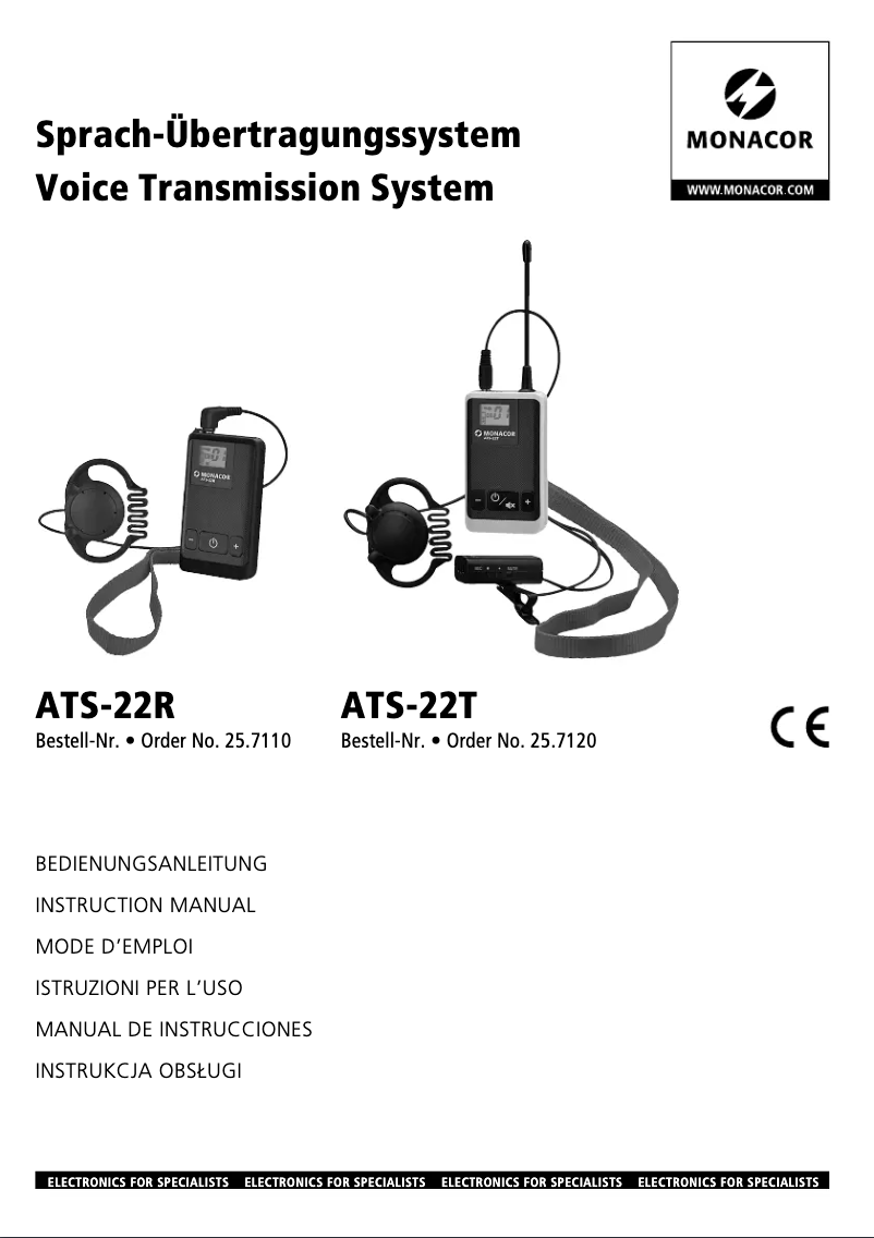 Image de la première page du manuel de l'appareil ATS-22T