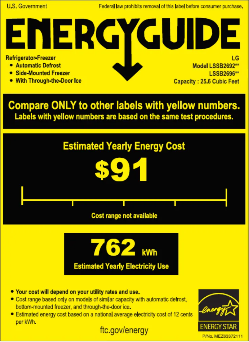 Página 1 del manual Etiqueta energética LG LSSB2696BD