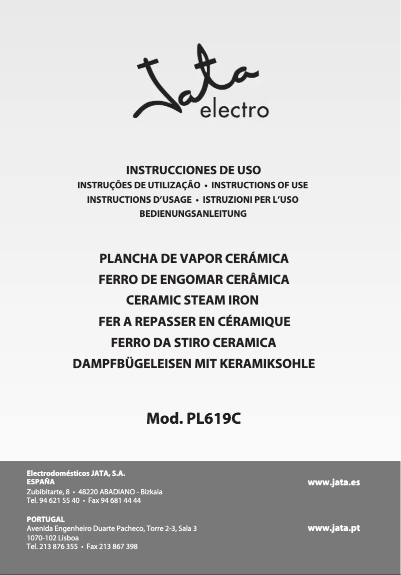 Page 1 de la notice Manuel utilisateur Jata PL619C