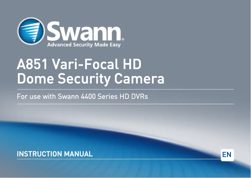 Page n°1 - Manuel utilisateur Swann SWPRO-A851CAM