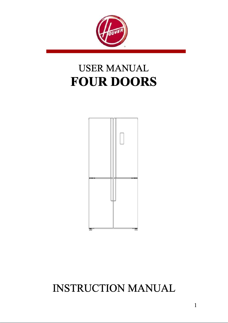 Page n°1 - Manuel utilisateur Hoover HFDN 180 EU
