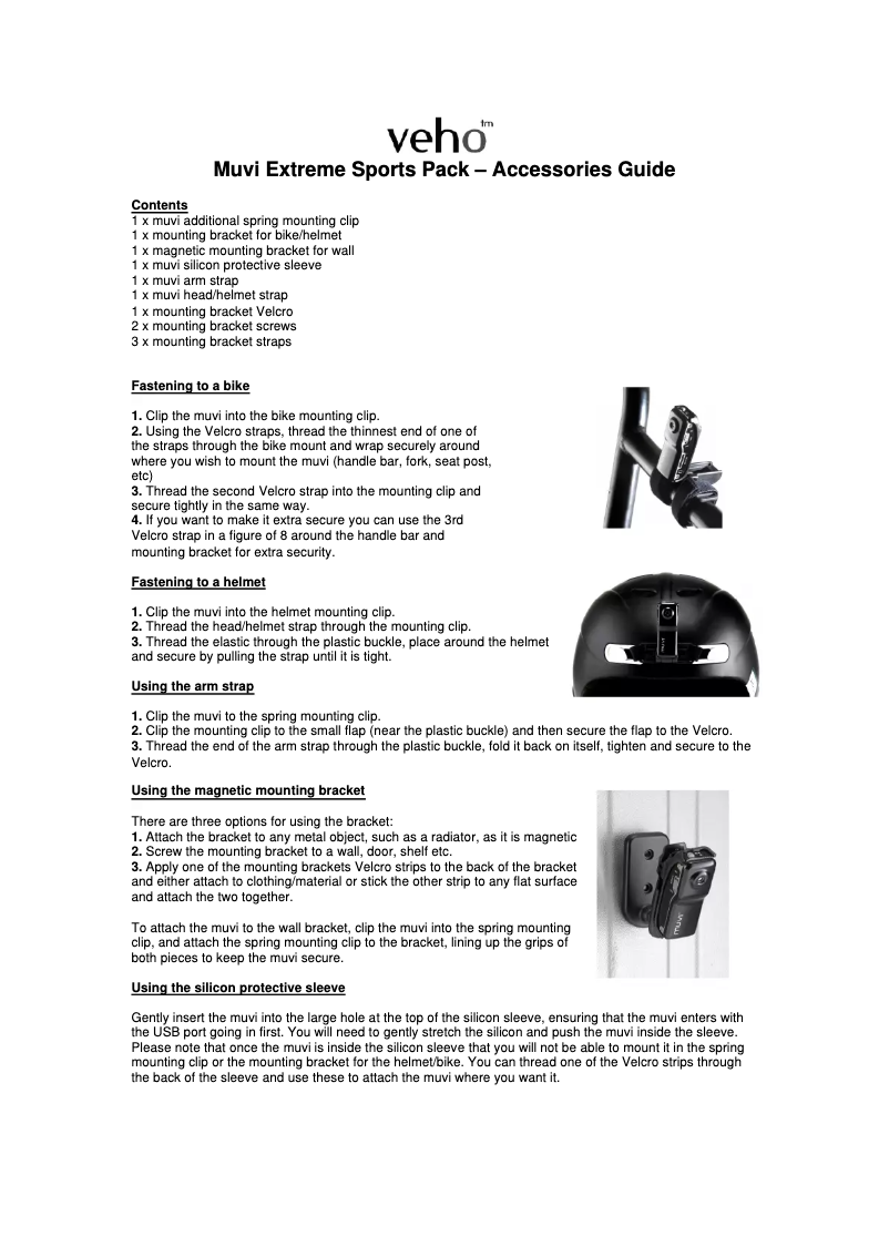 Page n°1 - Manuel utilisateur Veho VCC-A001-ESP