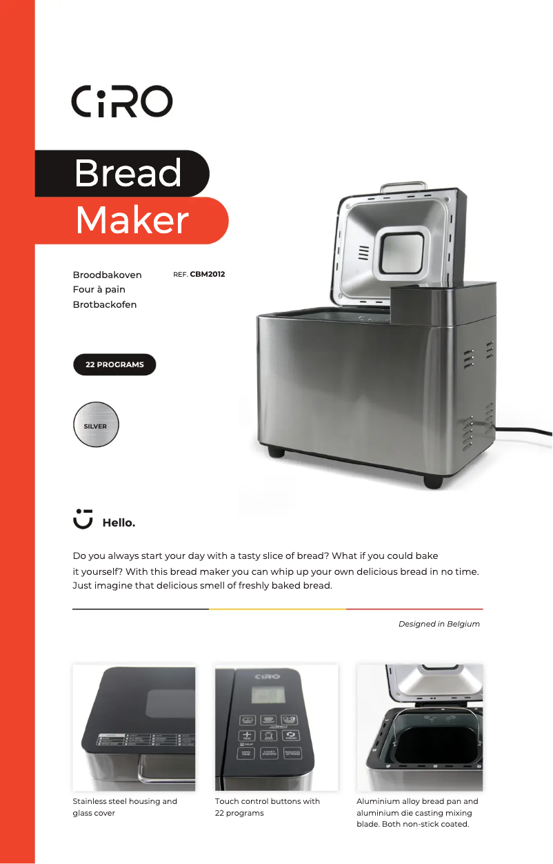 Page 1 de la notice Manuel utilisateur CIRO CBM2012