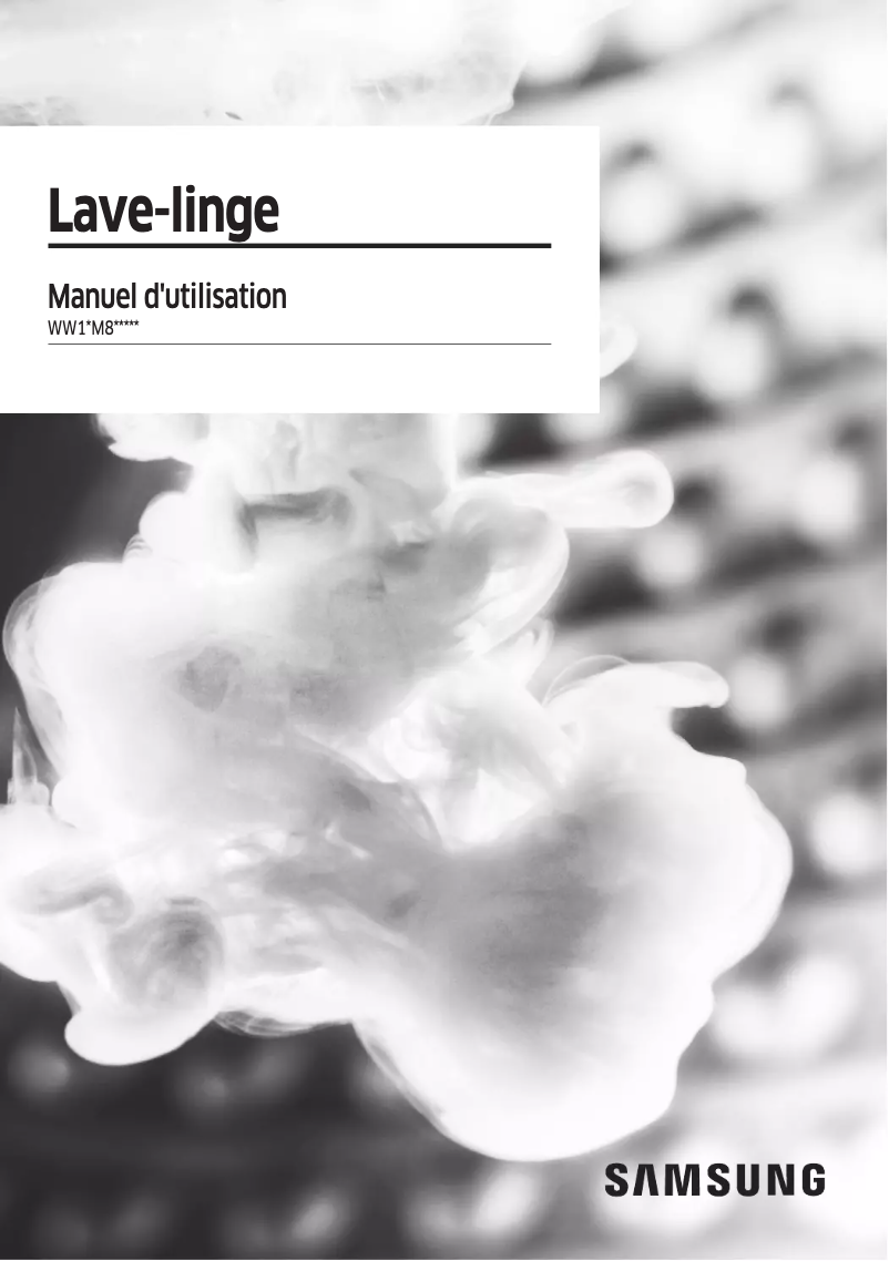 Page 1 de la notice Manuel utilisateur Samsung WW10M86GNOA