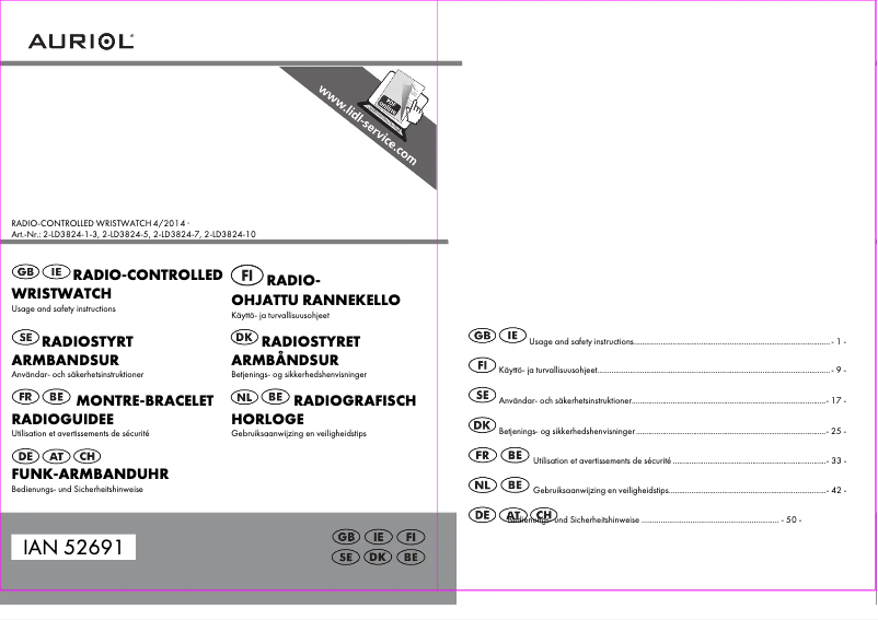 Image de la première page du manuel de l'appareil IAN 52691