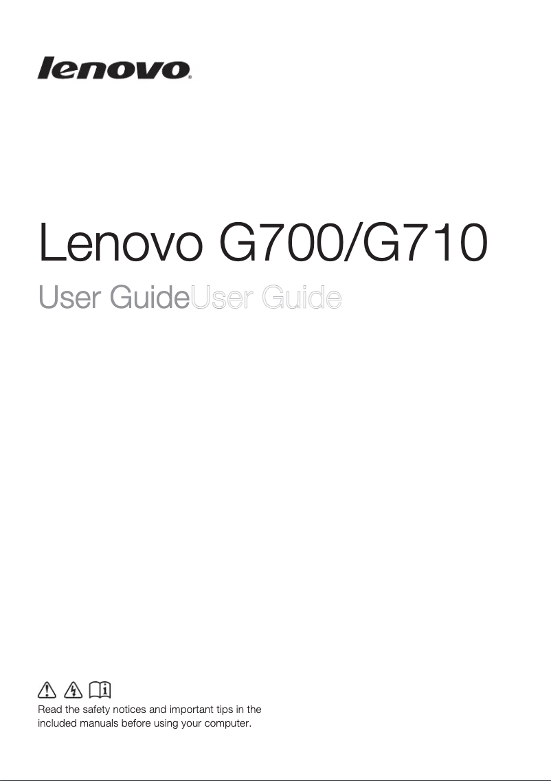 Página 1 del manual Manual de usuario Lenovo Essential G700