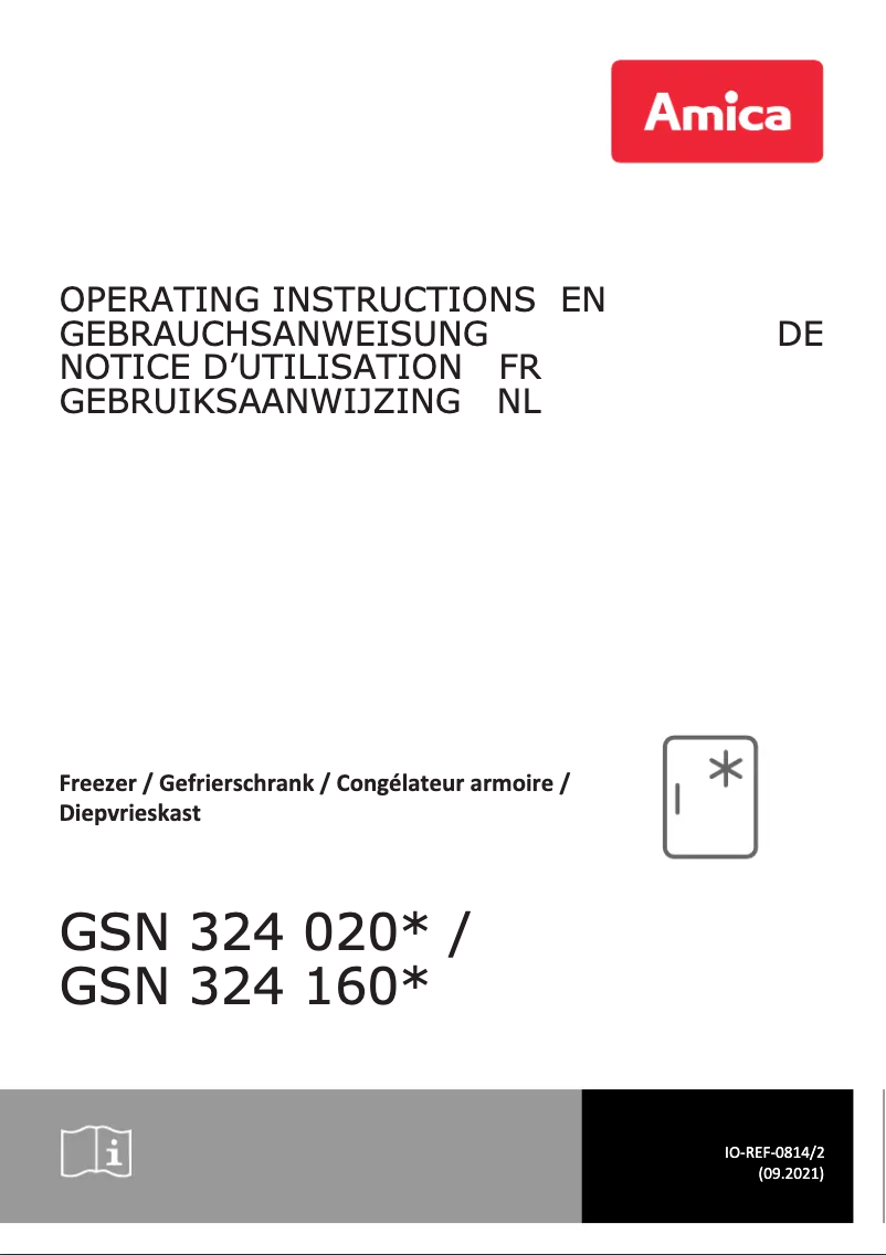 Page n°1 - Manuel utilisateur Amica GSN 324 160 E