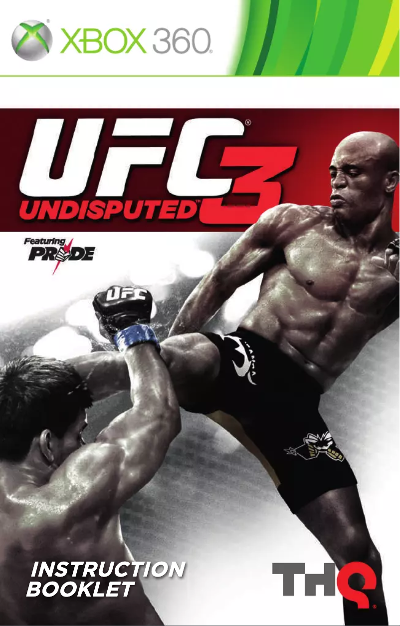 Page n°1 - Manuel utilisateur Microsoft UFC 3 - Undisputed (Xbox 360)
