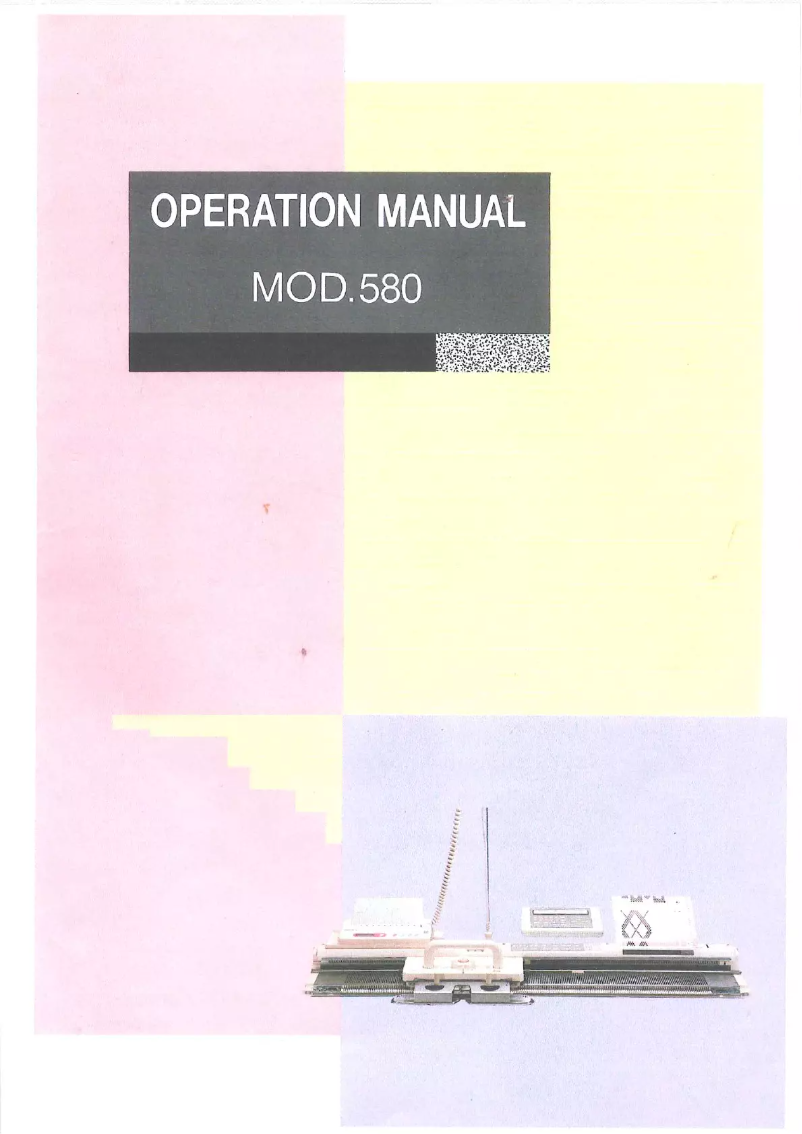 Page n°1 - Manuel utilisateur Silver Reed 580