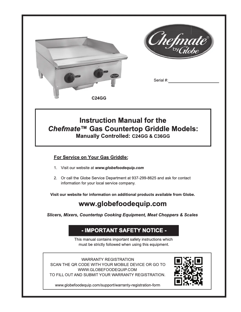 Image de la première page du manuel de l'appareil C24GG