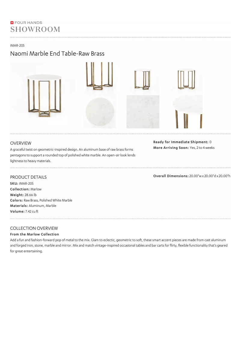 Page 1 de la notice Manuel utilisateur Four Hands IMAR-205