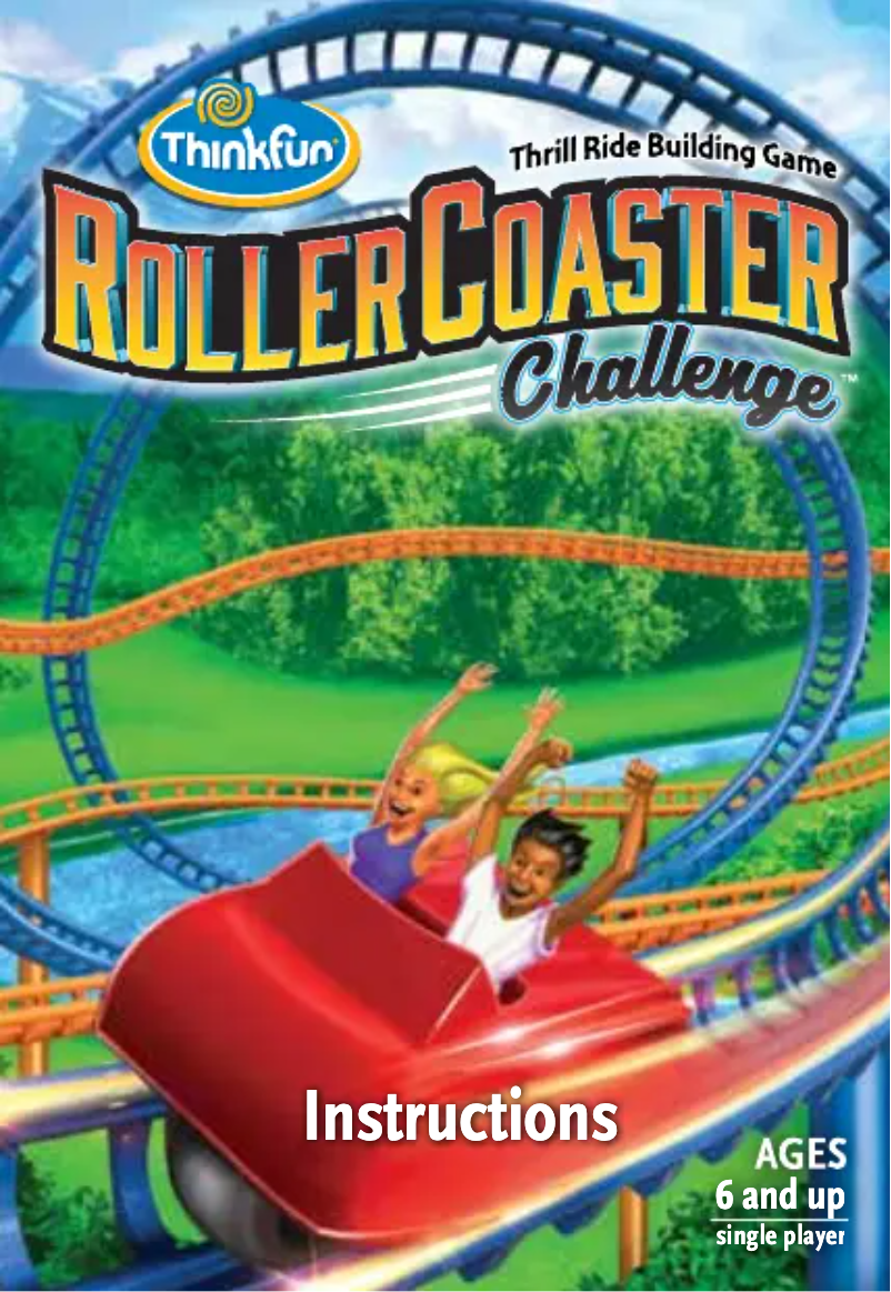 Page 1 de la notice Manuel utilisateur ThinkFun Roller Coaster Challenge