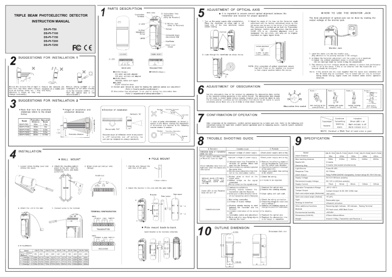 Page 1 de la notice Manuel utilisateur Hikvision DS-PI-T200