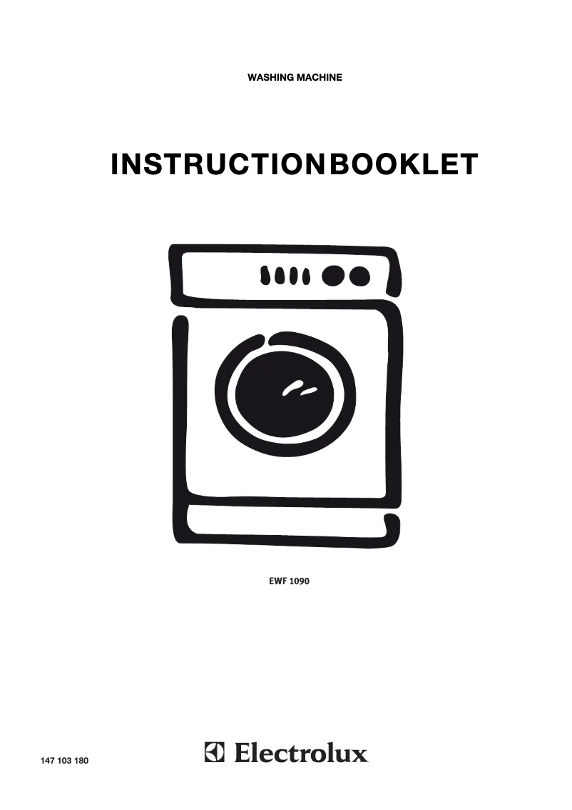 Page n°1 - Manuel utilisateur Electrolux EWF 1090