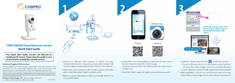 Page n°1 - Manuel utilisateur Compro TN95W