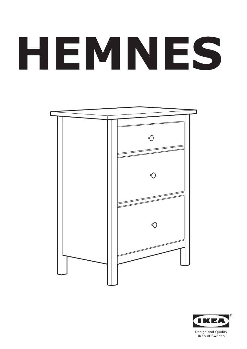 Page 1 de la notice Manuel utilisateur Ikea HEMNES 004.847.43