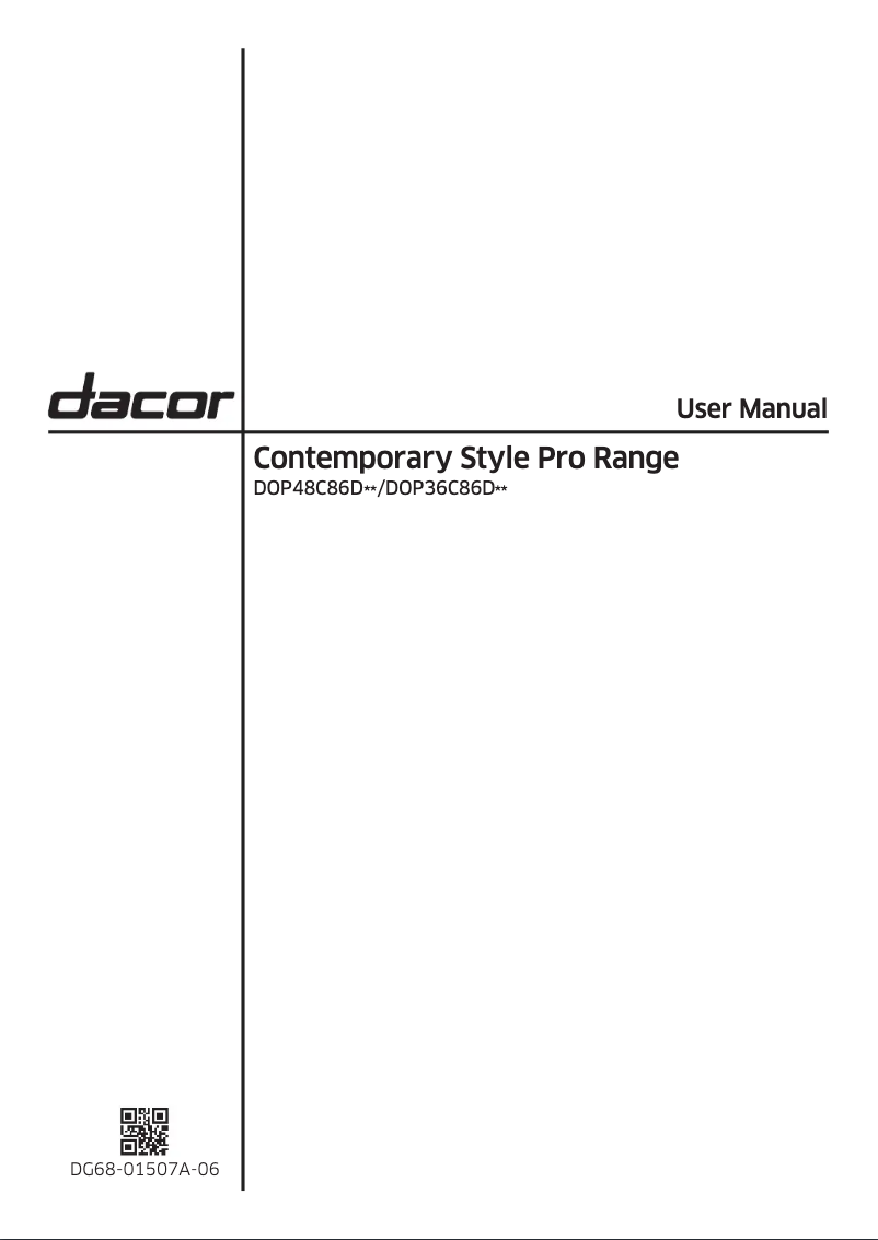Page 1 de la notice Manuel utilisateur Samsung DOP48C86DLS