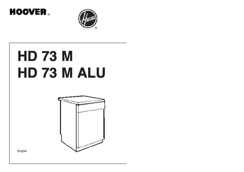 Page n°1 - Manuel utilisateur Hoover HD 73 MUK