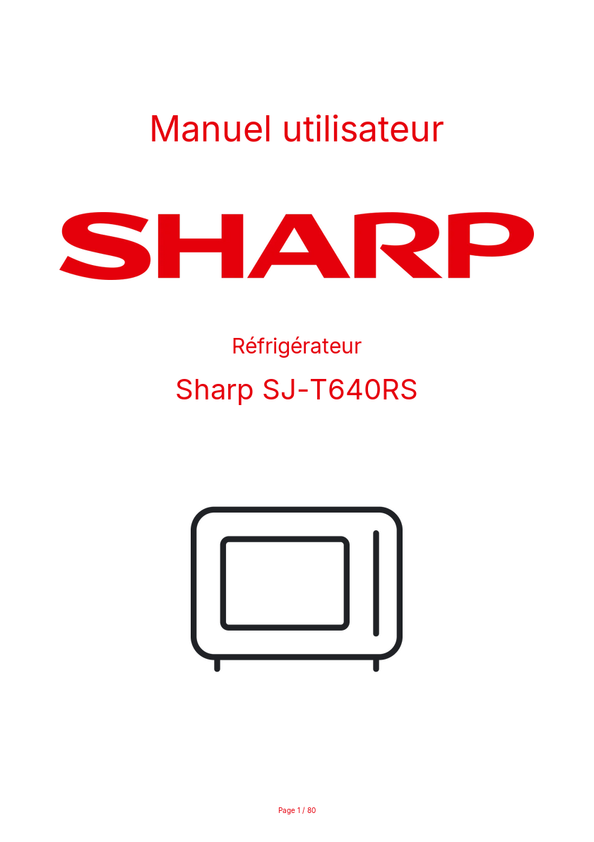 Image de la première page du manuel de l'appareil SJ-T640RS
