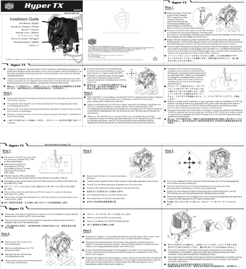 Imagen de la primera página del manual del dispositivo Hyper TX