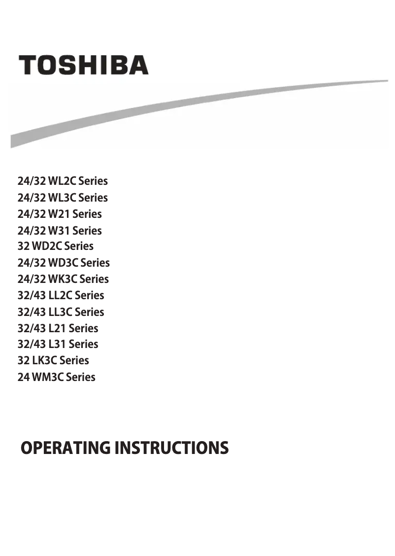 Page n°1 - Manuel utilisateur Toshiba 43LL3C63DG