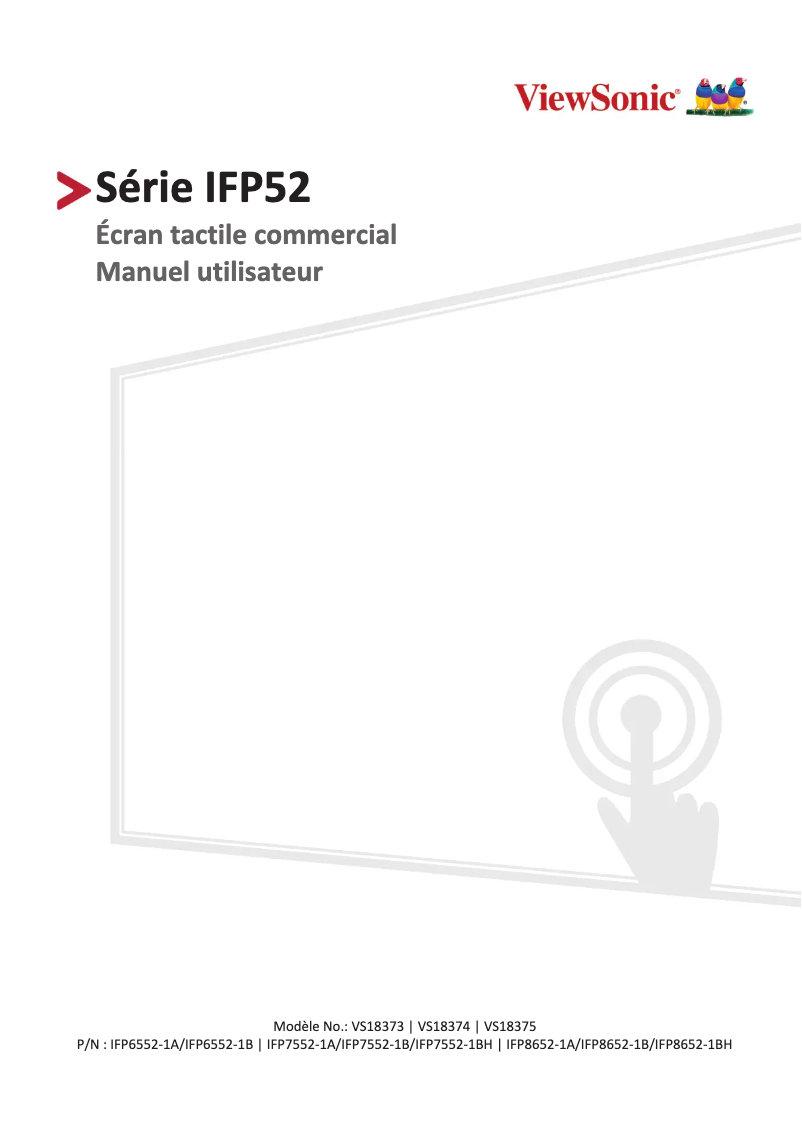 Image de la première page du manuel de l'appareil IFP7552