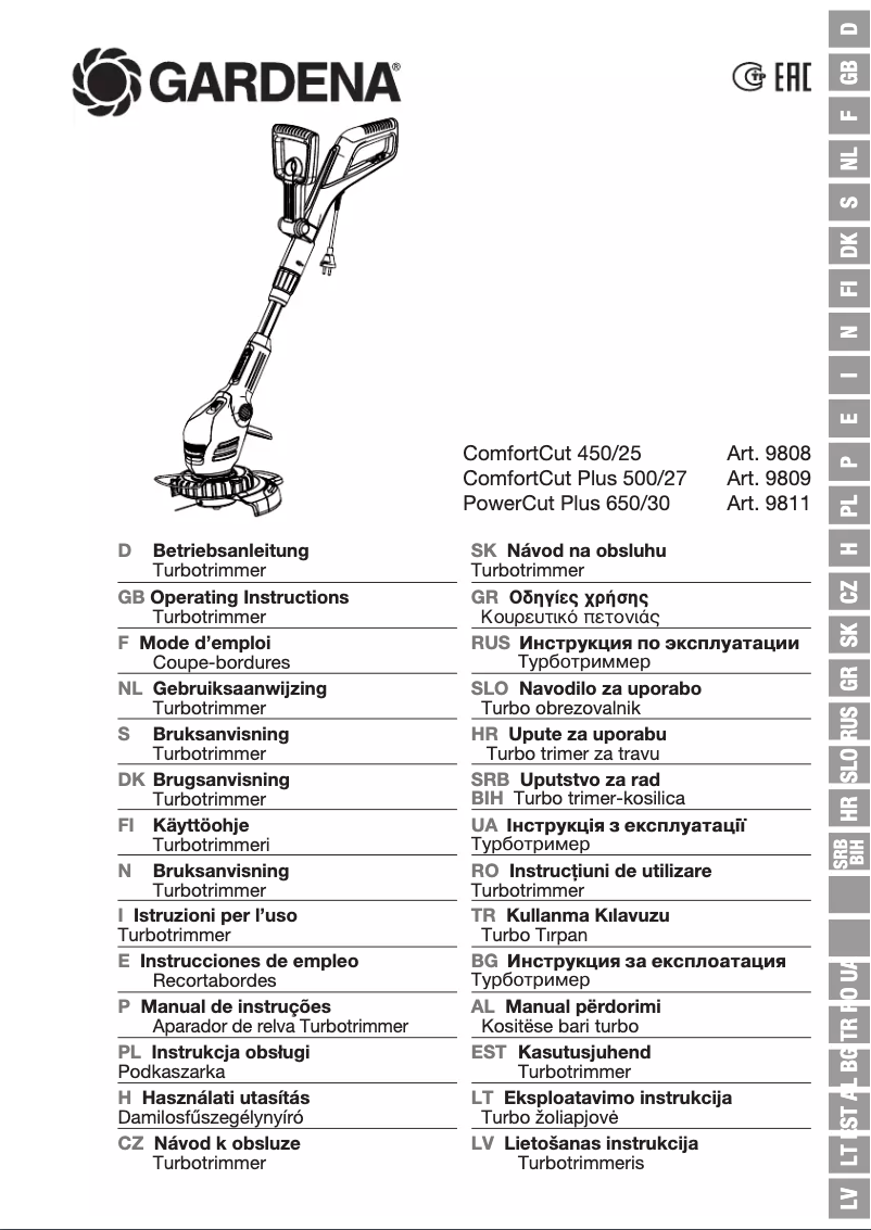 Página 1 del manual Manual de usuario Gardena ComfortCut Plus 500/27