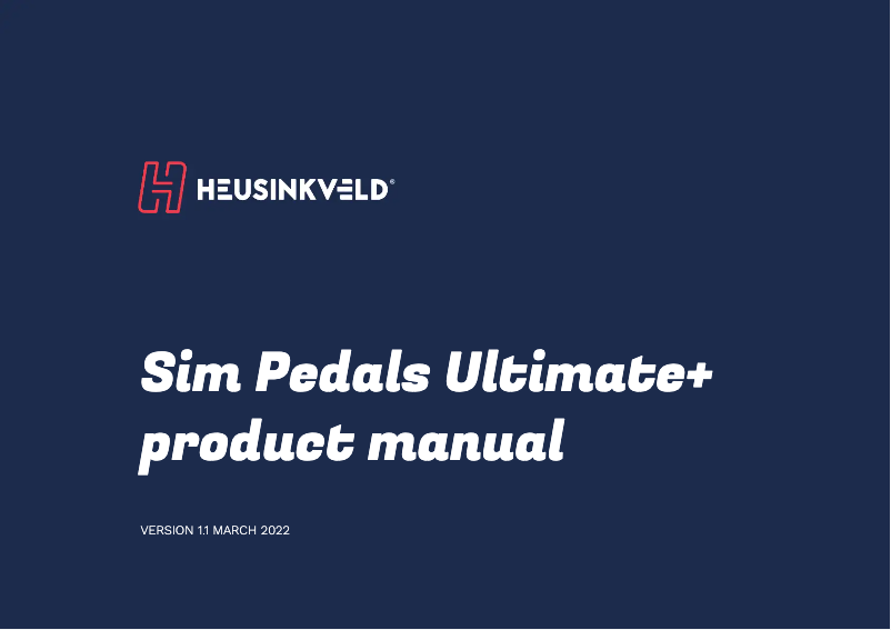 Page 1 de la notice Manuel utilisateur Heusinkveld Sim Pedals Ultimate+
