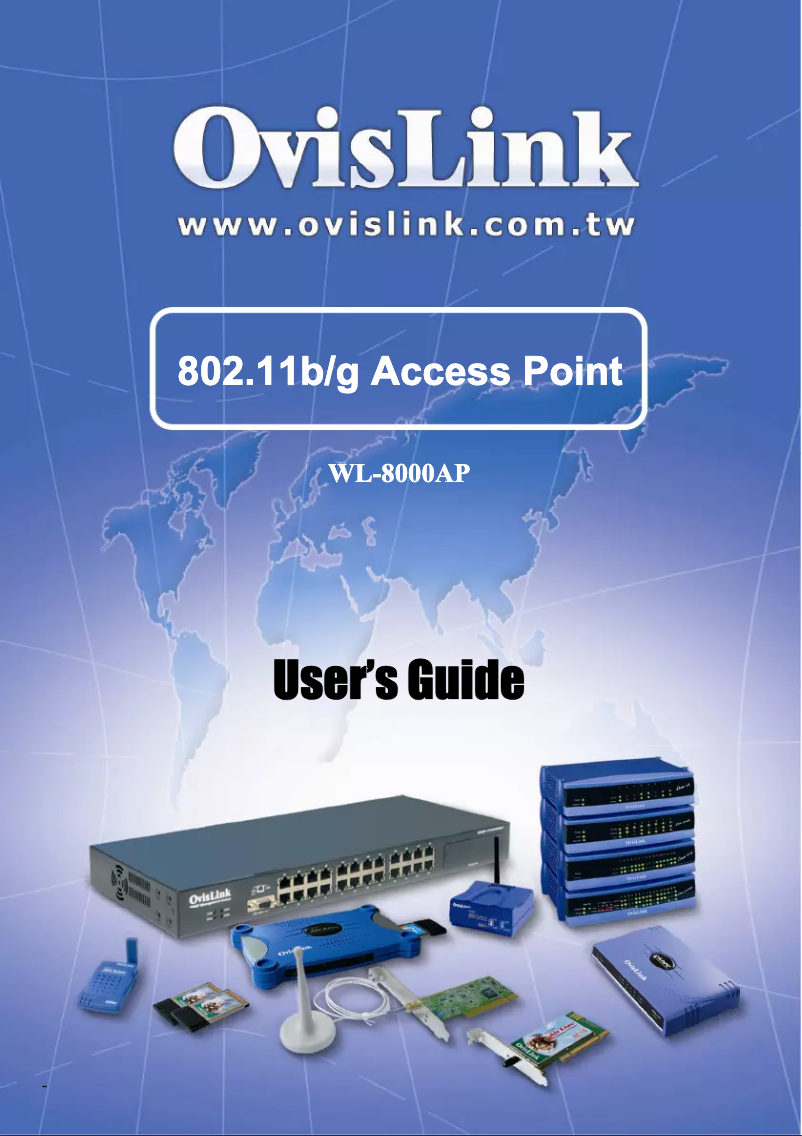 Image de la première page du manuel de l'appareil WL-8000AP