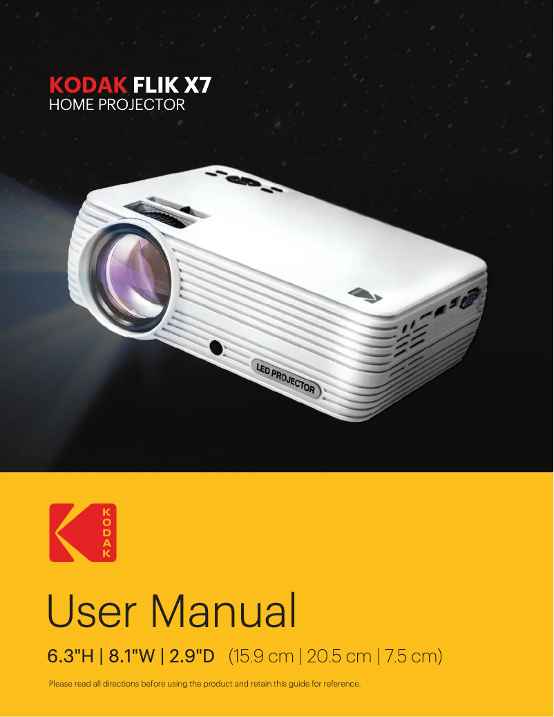 Page n°1 - Manuel utilisateur Kodak FLIK X7