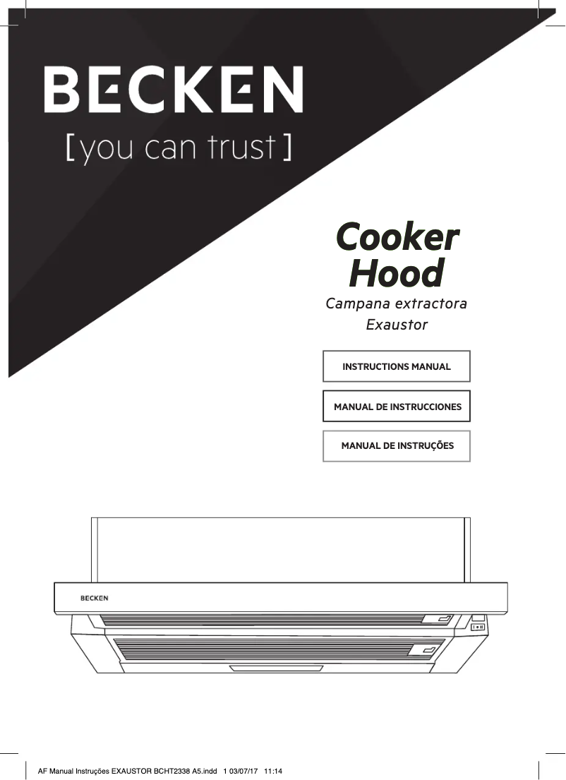 Image de la première page du manuel de l'appareil BCHT2338 IX