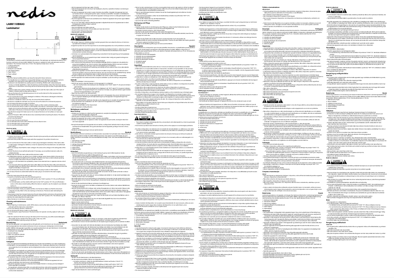 Page n°1 - Manuel utilisateur Nedis LAMI110BKA3