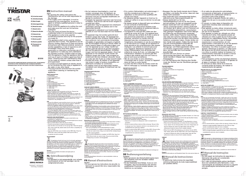 Página 1 del manual Manual de usuario TriStar SZ-2135