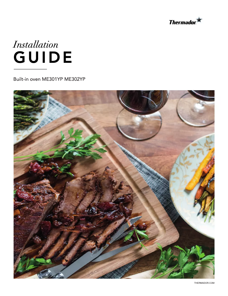 Página 1 del manual Guía de instalación Thermador ME302YP