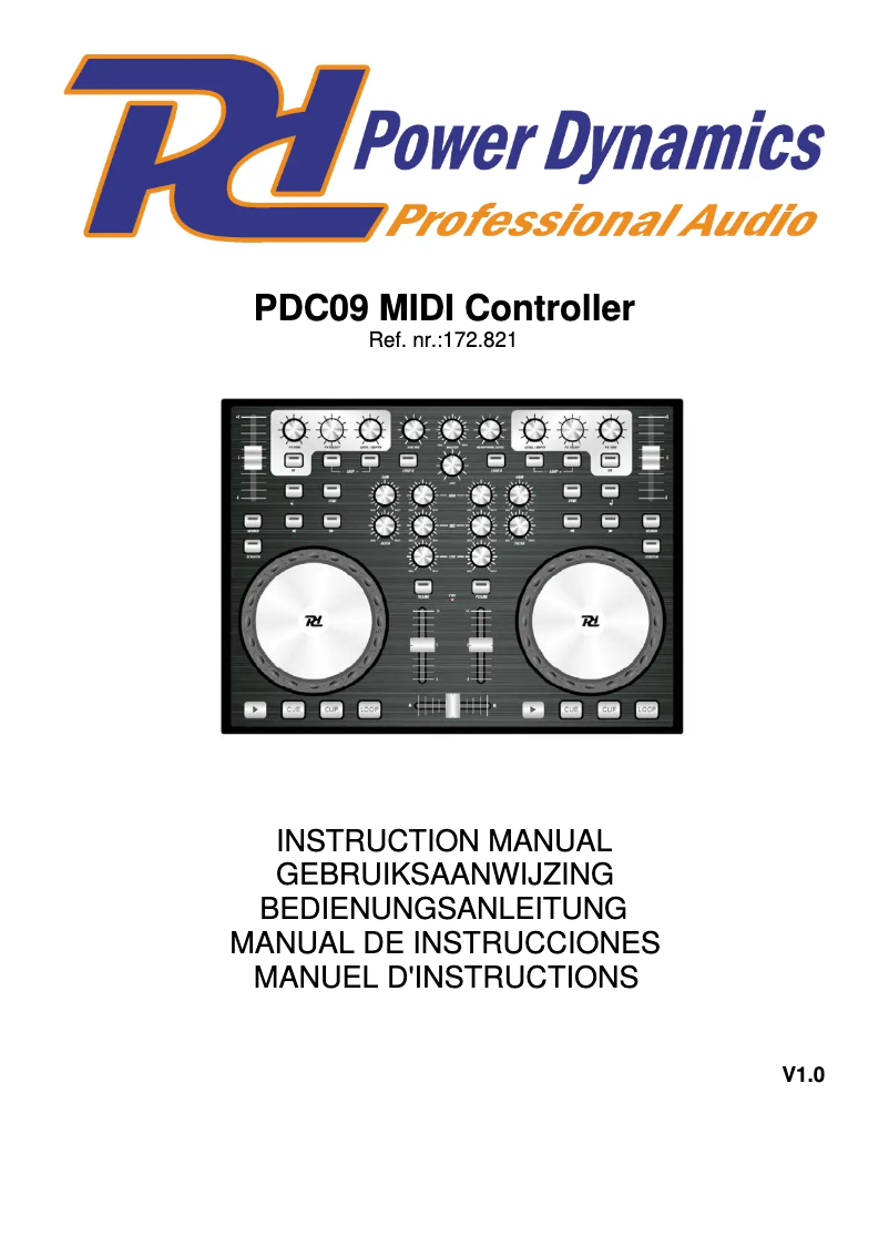 Página 1 del manual Manual de usuario Power Dynamics PDC-09