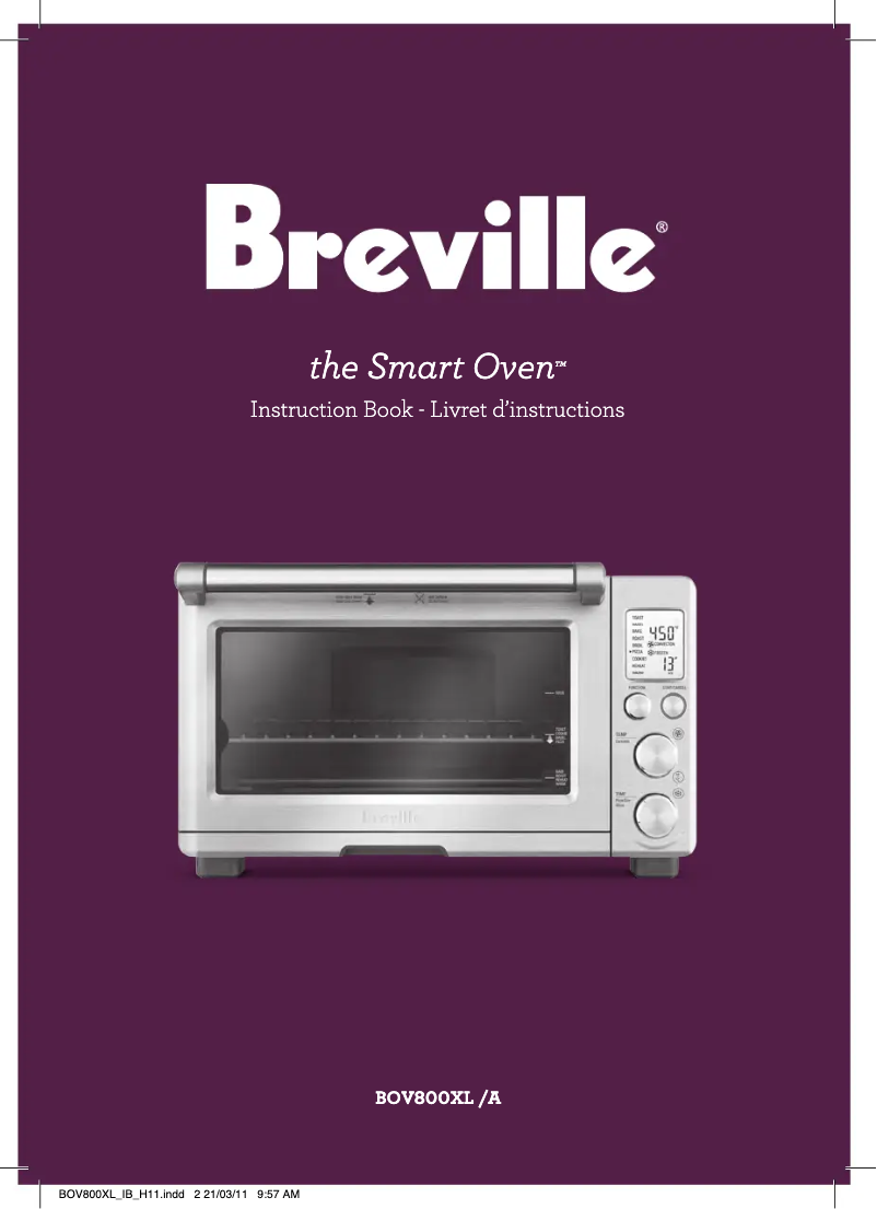 Image de la première page du manuel de l'appareil the Smart Oven BOV800