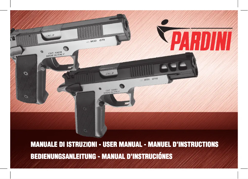 Page n°1 - Manuel utilisateur Pardini GT45