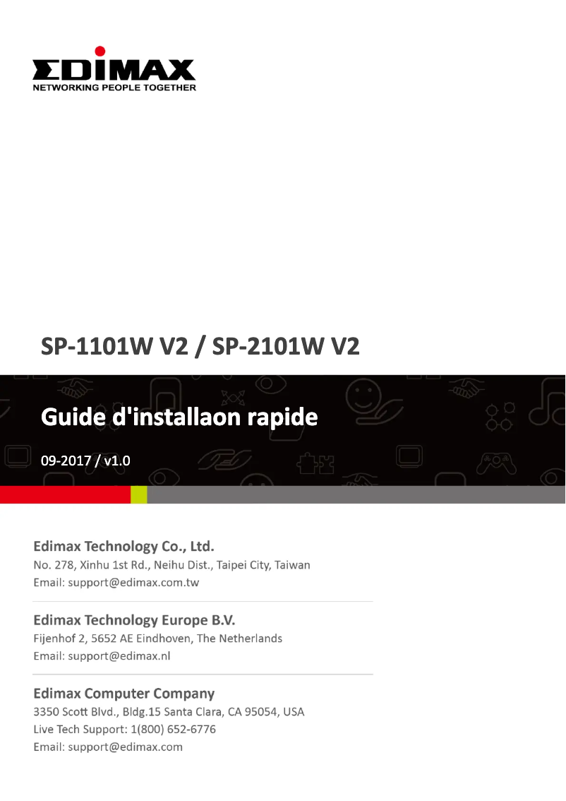Page n°1 - Manuel utilisateur Edimax SP-1101W V2