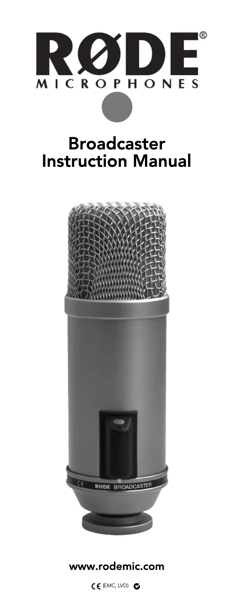 Page n°1 - Manuel utilisateur Røde Broadcaster